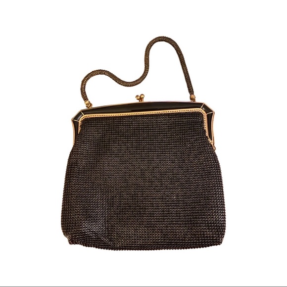 Vintage Glomesh Style Black Evening Bag - Picture 3 of 12